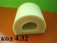 Уплотнитель силиконовый D образный 17 х 22 мм